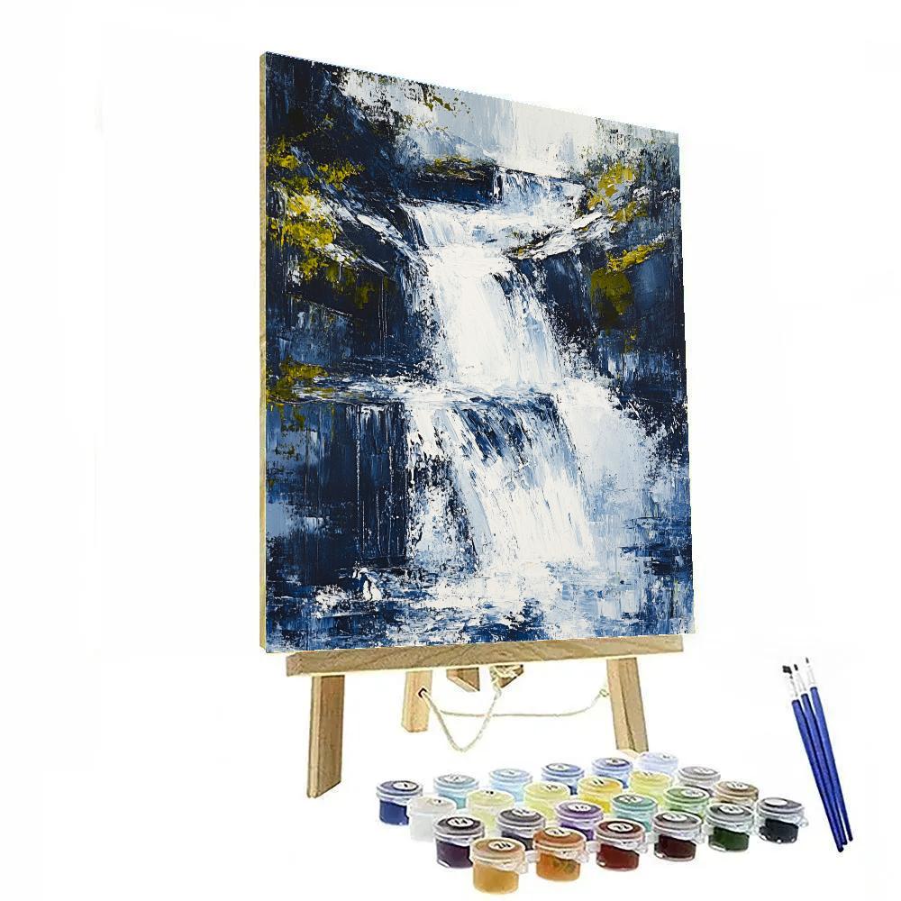 Jackson Pollock Inspired Mountain Torrent Paint by numbers art