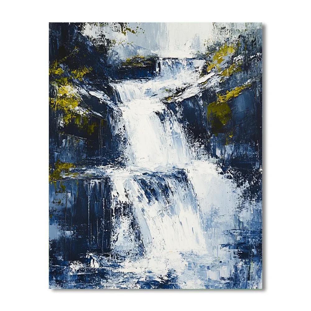 Jackson Pollock Inspired Mountain Torrent Paint by numbers art