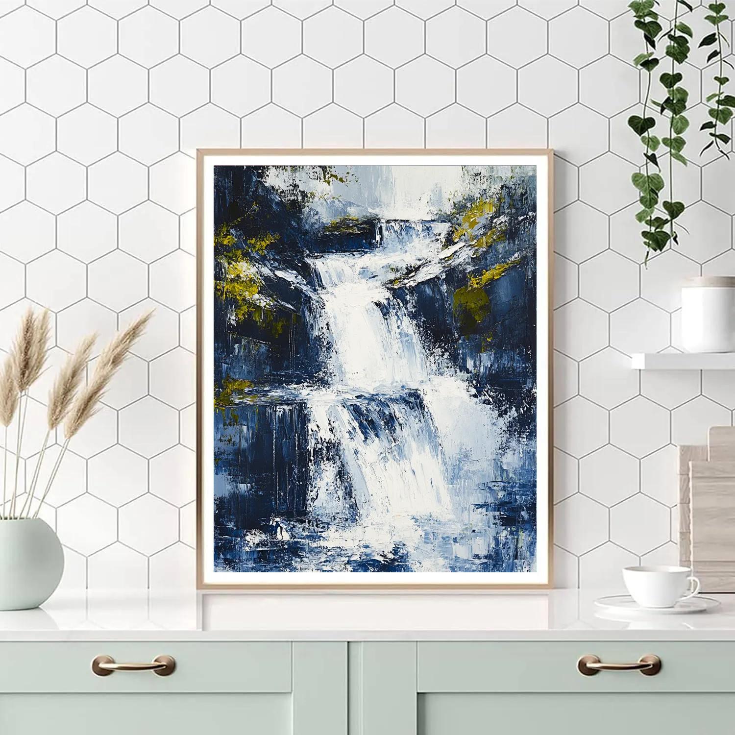 Jackson Pollock Inspired Mountain Torrent Paint by numbers art