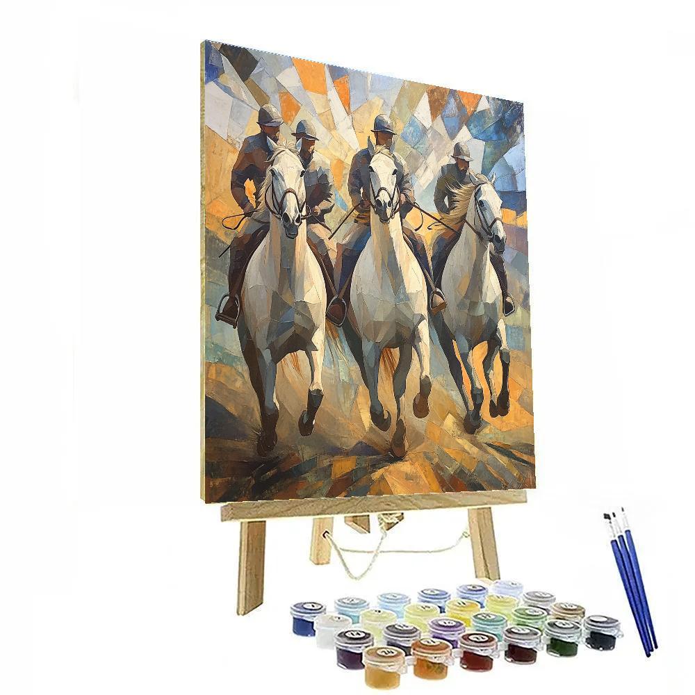 Pablo Picasso Inspired Mythic Riders paint by color