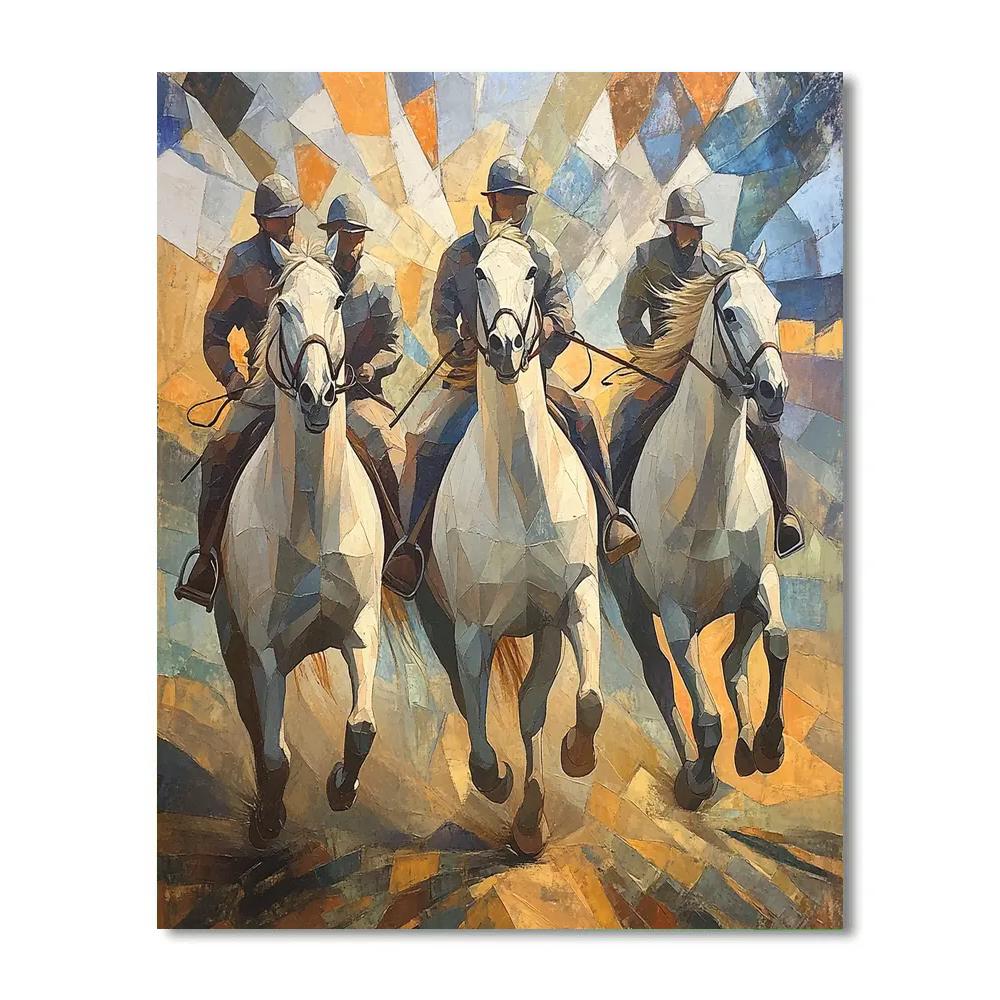 Pablo Picasso Inspired Mythic Riders paint by color
