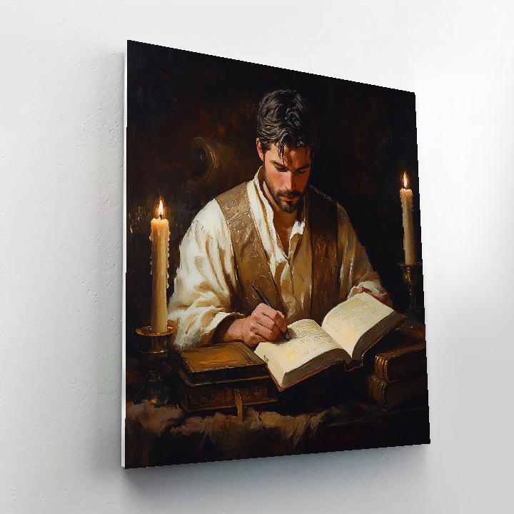 Rembrandt Inspired Scholar In Library DIY paint by numbers