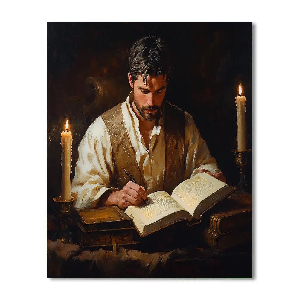 Rembrandt Inspired Scholar In Library DIY paint by numbers