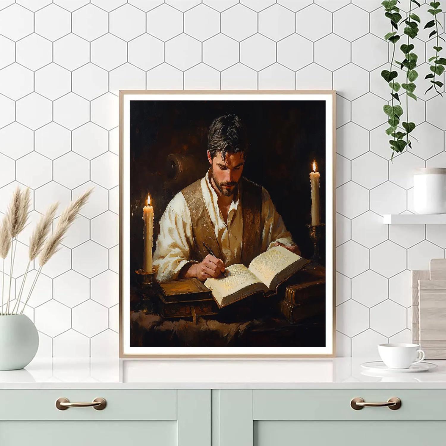 Rembrandt Inspired Scholar In Library DIY paint by numbers