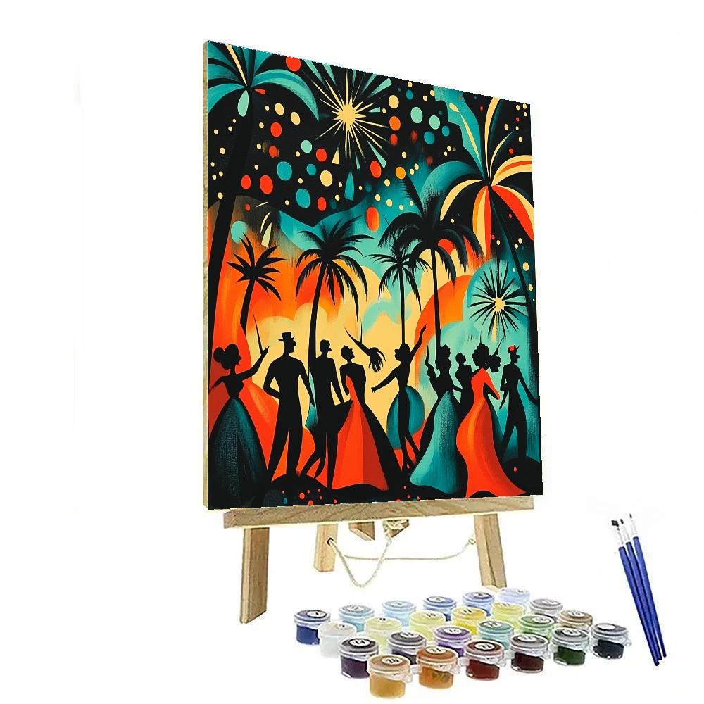 Henri De Toulouse-Lautrec Inspired Carnival Night paint by color