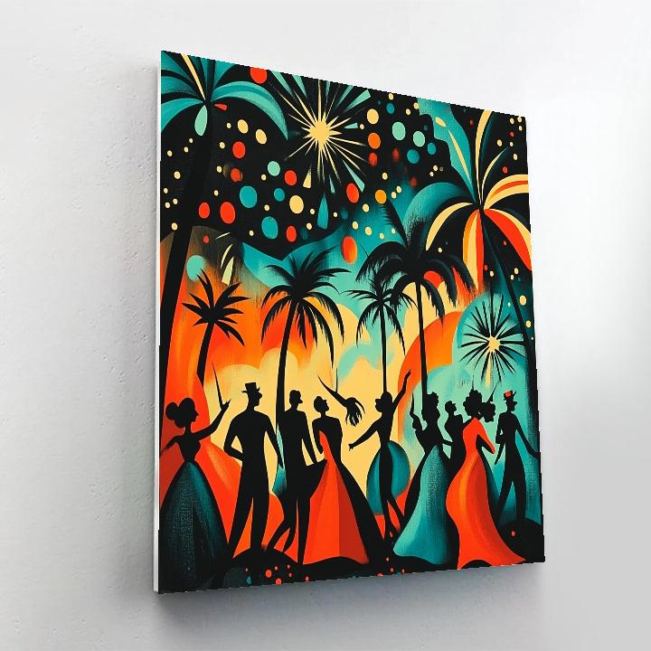 Henri De Toulouse-Lautrec Inspired Carnival Night paint by color