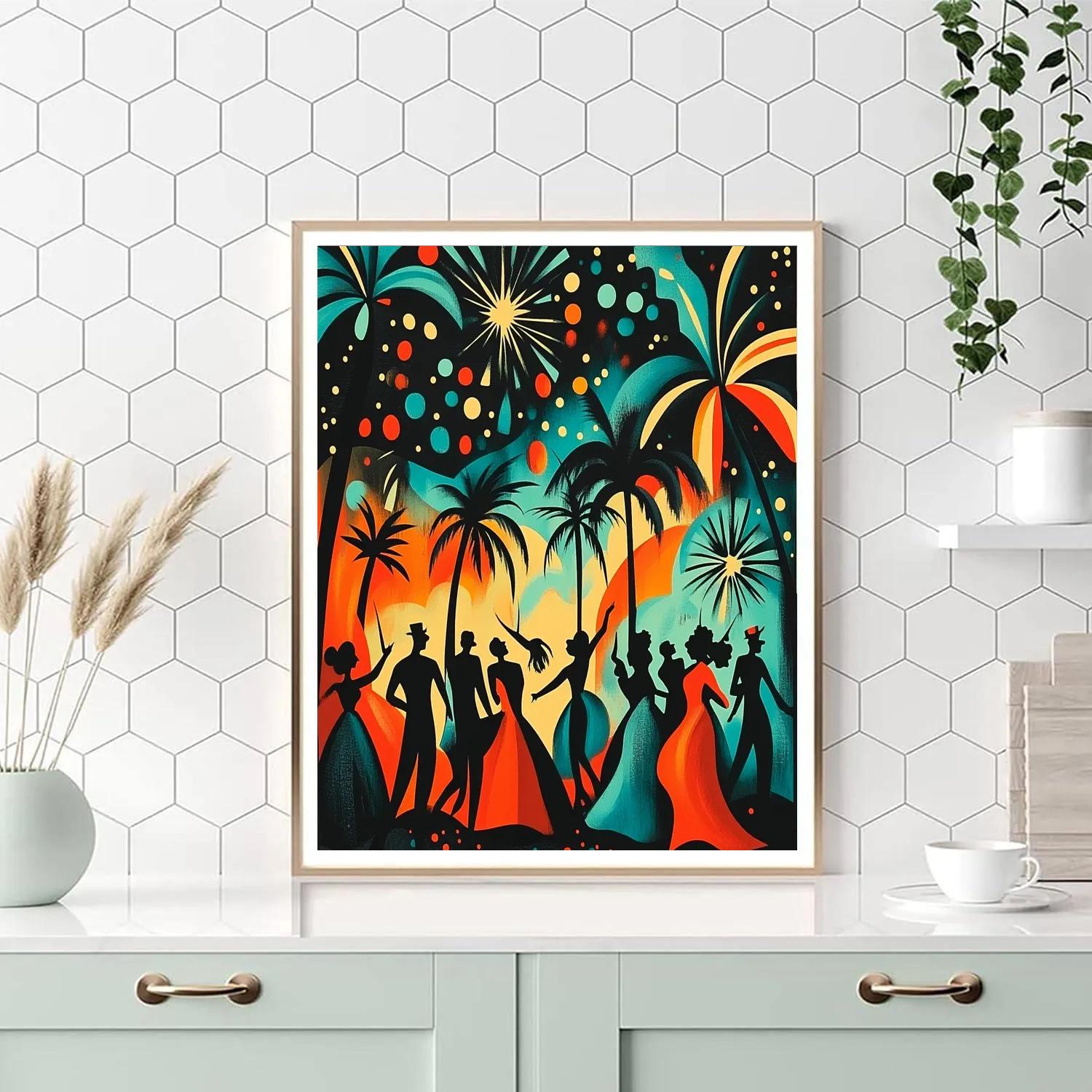 Henri De Toulouse-Lautrec Inspired Carnival Night paint by color