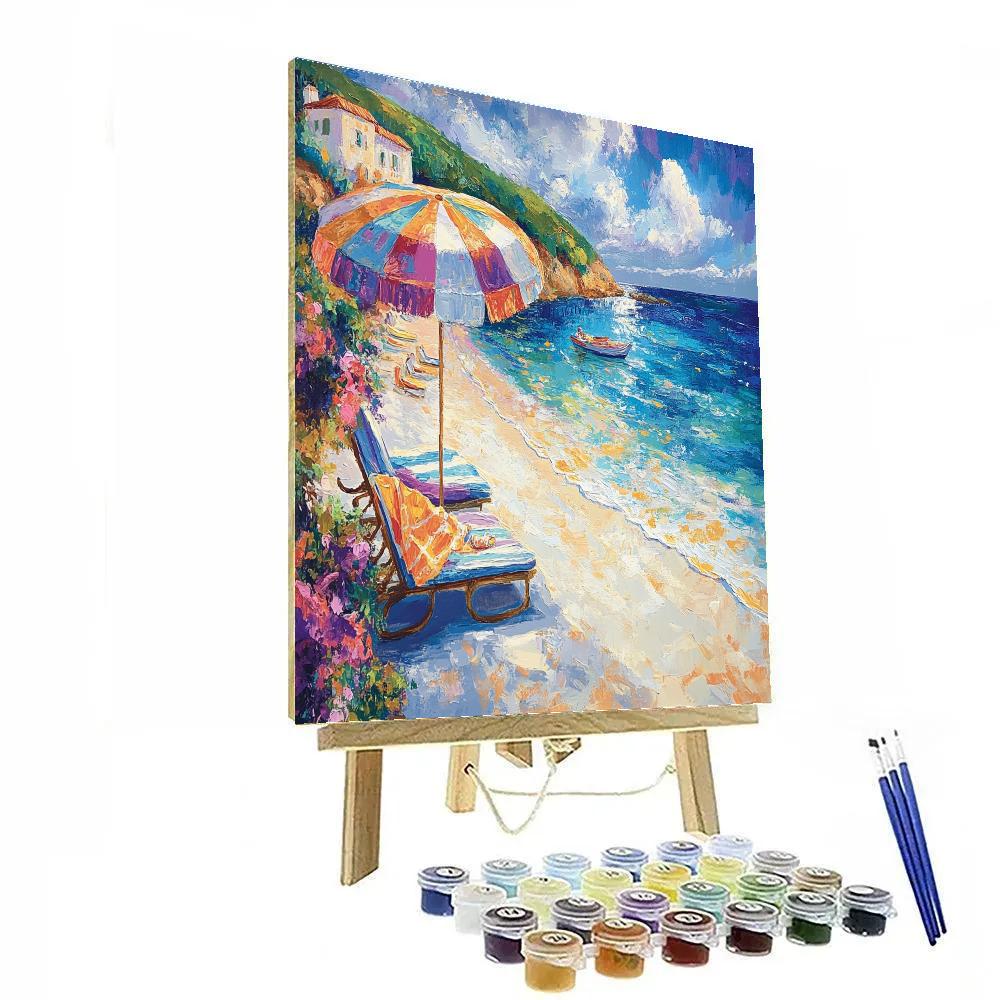 Joaquin Sorolla Inspired Sunlit Beach Numbered painting kits
