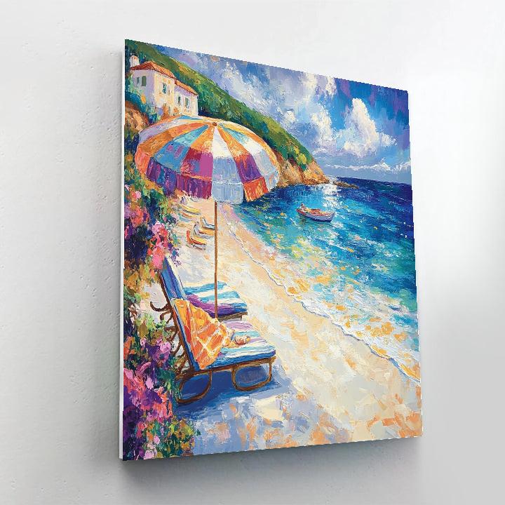 Joaquin Sorolla Inspired Sunlit Beach Numbered painting kits