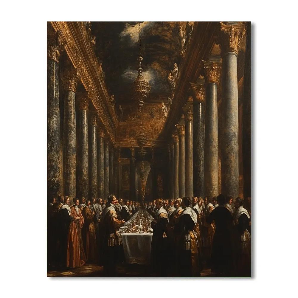 Diego Velázquez Inspired Courtly Feast Numbered painting kits