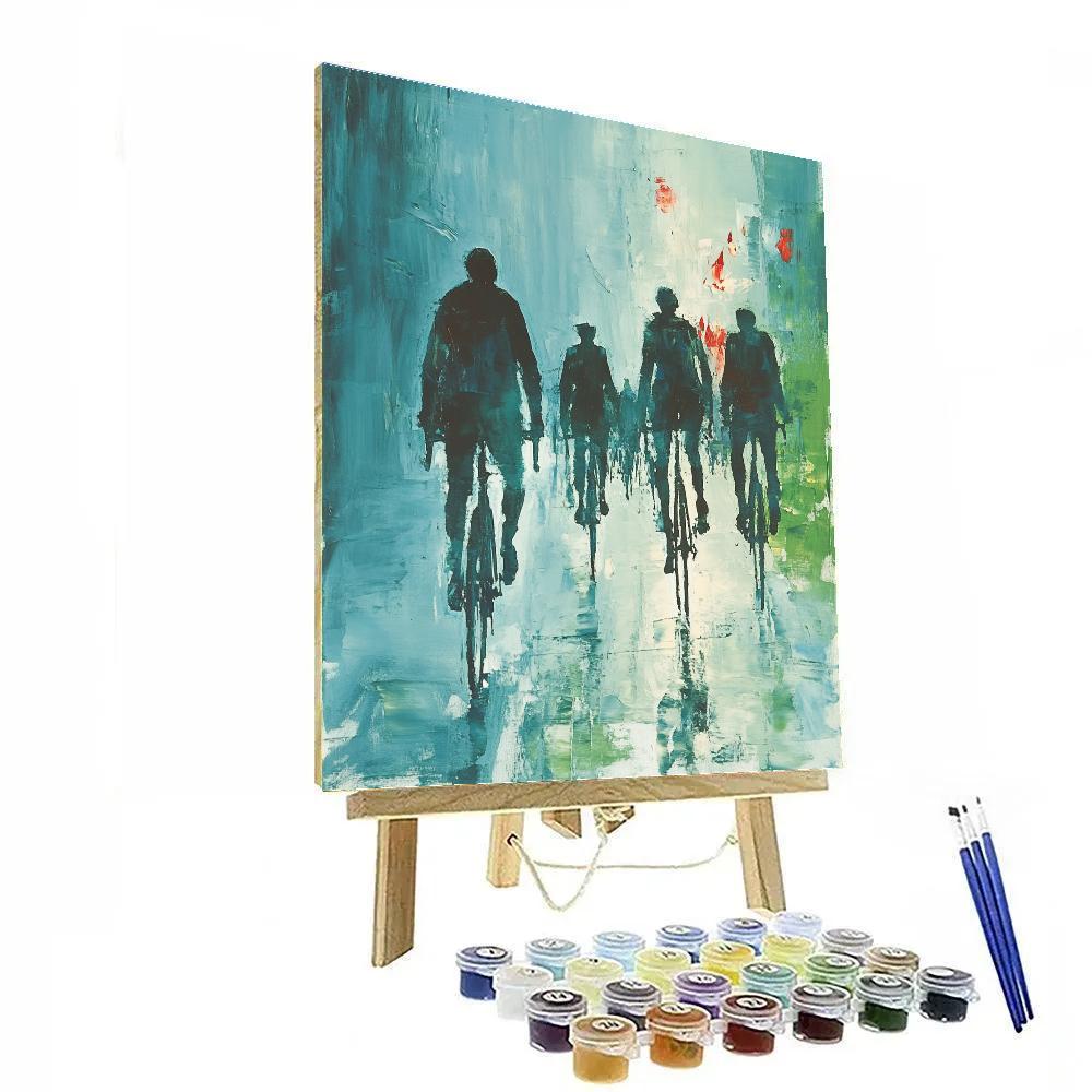 Edouard Manet Inspired Bicycle Ride Paint by numbers art