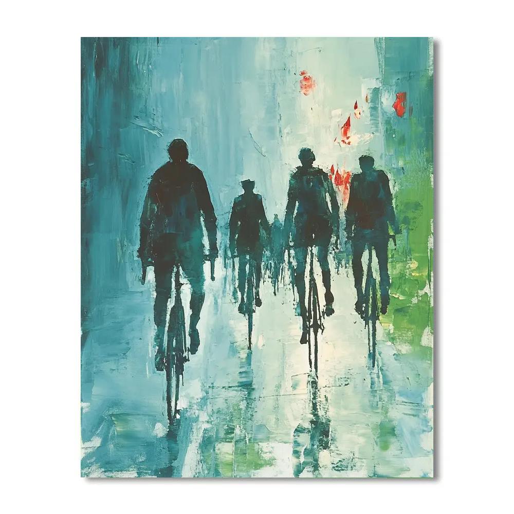 Edouard Manet Inspired Bicycle Ride Paint by numbers art