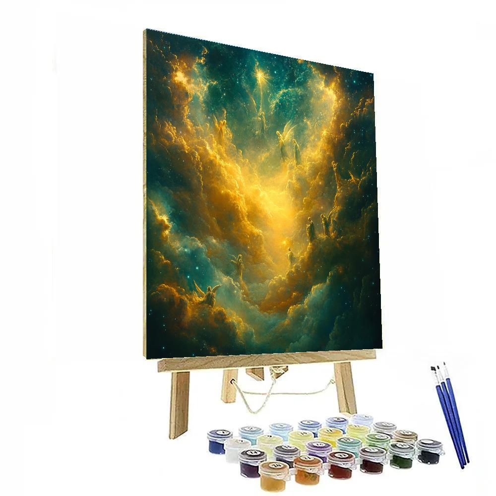 William Blake Inspired Celestial Choir Number painting