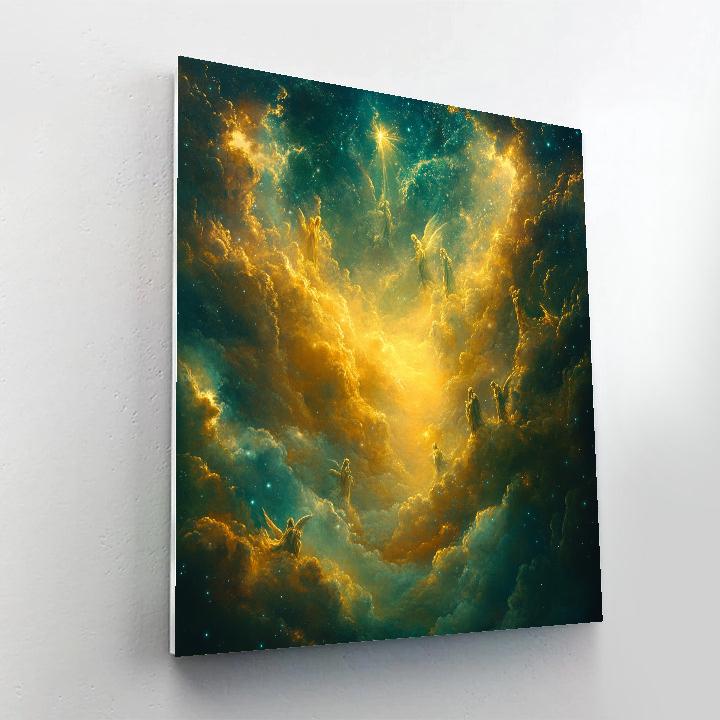 William Blake Inspired Celestial Choir Number painting