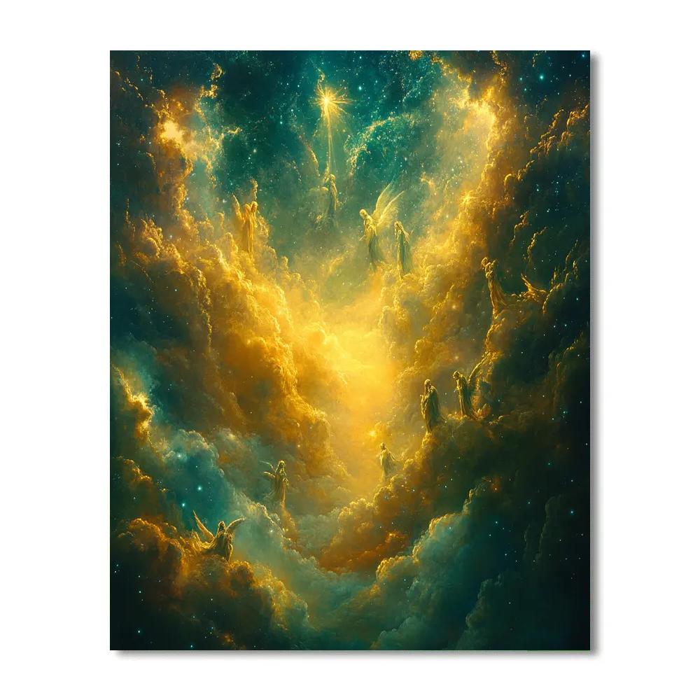 William Blake Inspired Celestial Choir Number painting