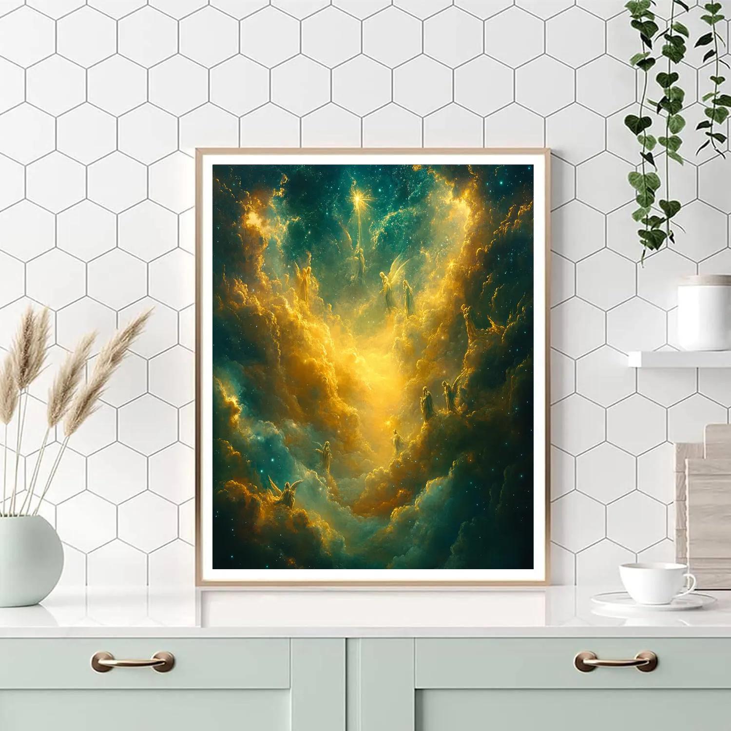 William Blake Inspired Celestial Choir Number painting