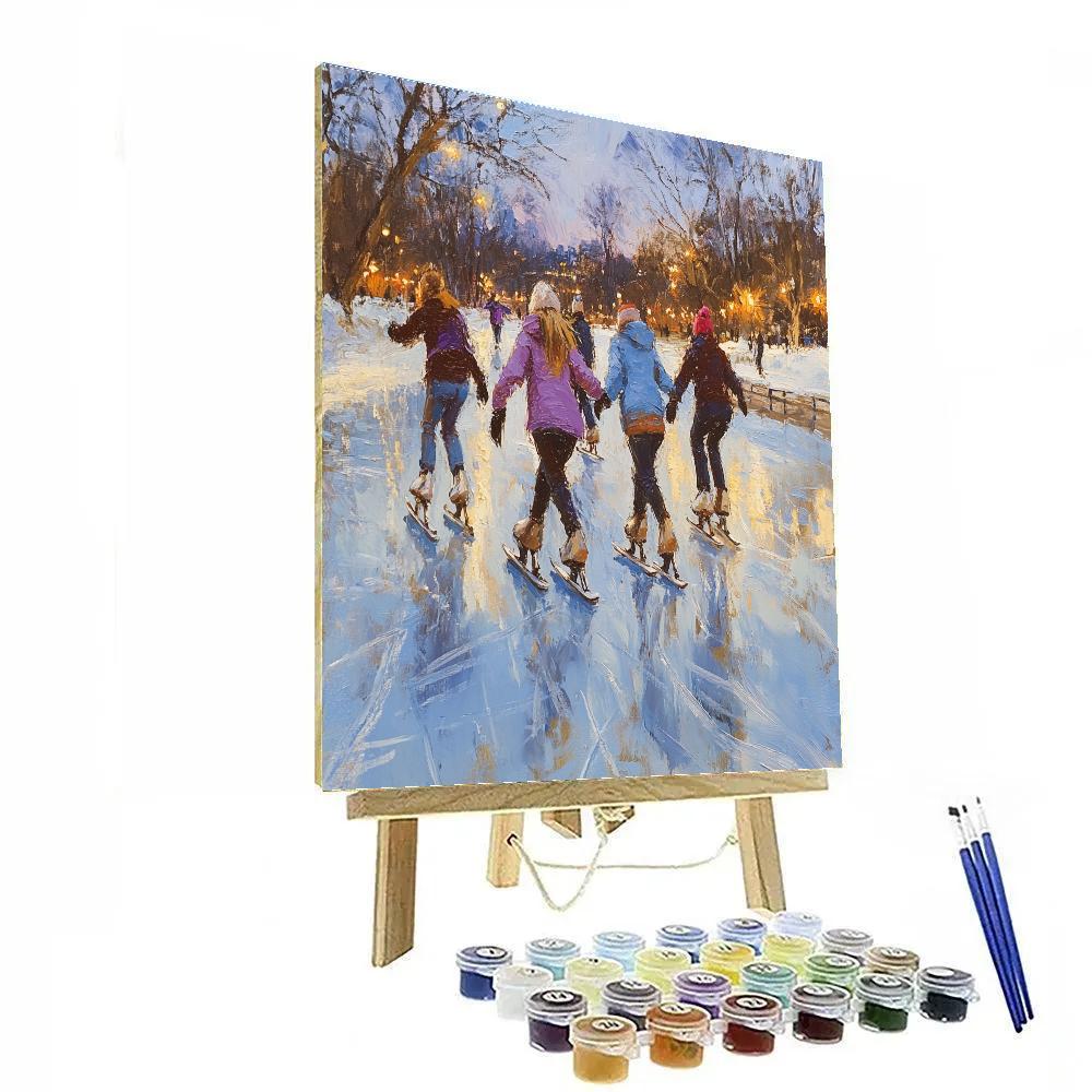 Edgar Degas Inspired Skaters At Dusk painting number kit