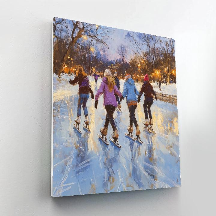 Edgar Degas Inspired Skaters At Dusk painting number kit