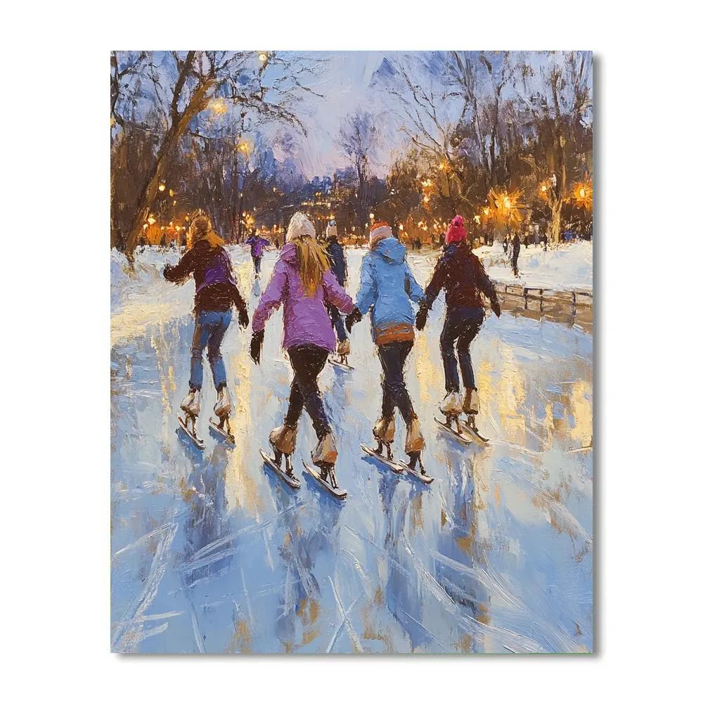 Edgar Degas Inspired Skaters At Dusk painting number kit