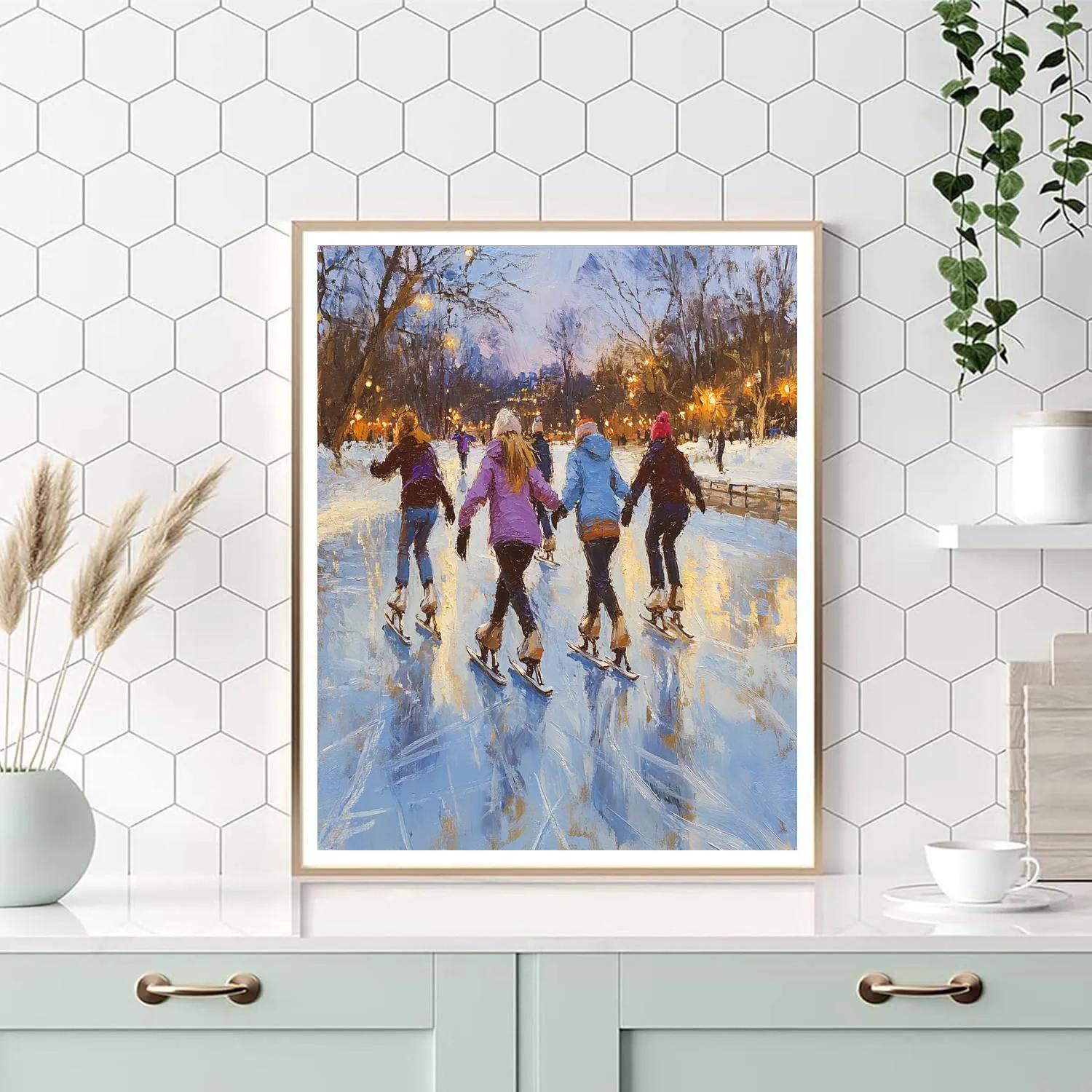 Edgar Degas Inspired Skaters At Dusk painting number kit