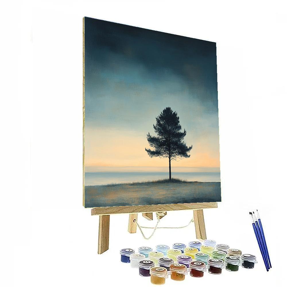 Caspar David Friedrich Inspired Lone Pine paint by number