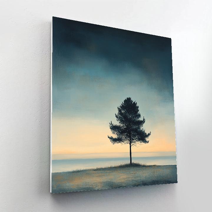 Caspar David Friedrich Inspired Lone Pine paint by number