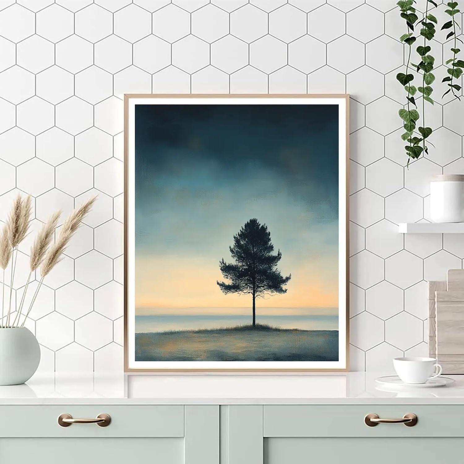 Caspar David Friedrich Inspired Lone Pine paint by number