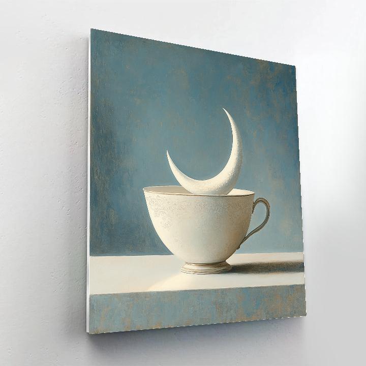 Rene Magritte Inspired Tea With The Moon Painting by numbers kit