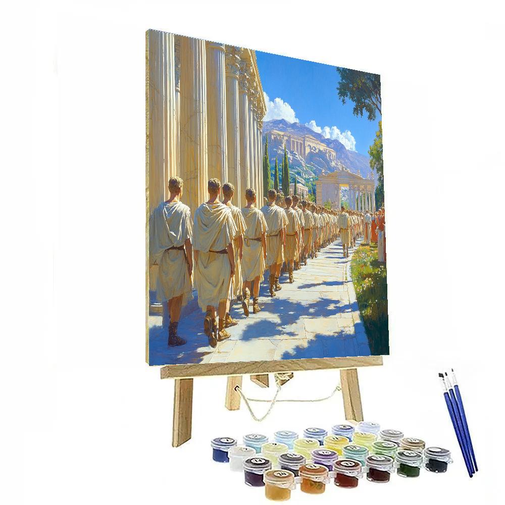 Jacques-Louis David Inspired Triumphal Procession painting number kit