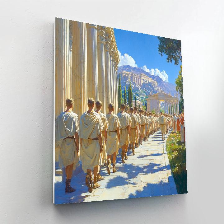 Jacques-Louis David Inspired Triumphal Procession painting number kit
