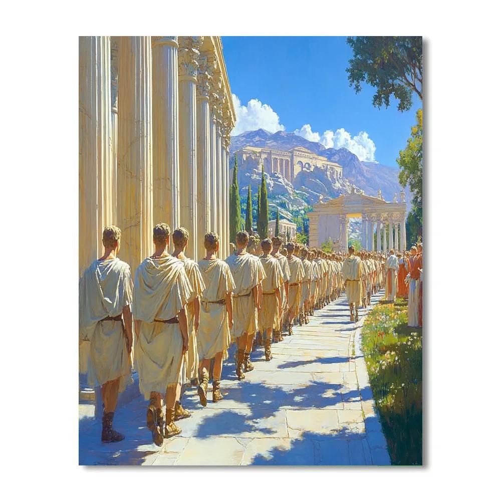 Jacques-Louis David Inspired Triumphal Procession painting number kit
