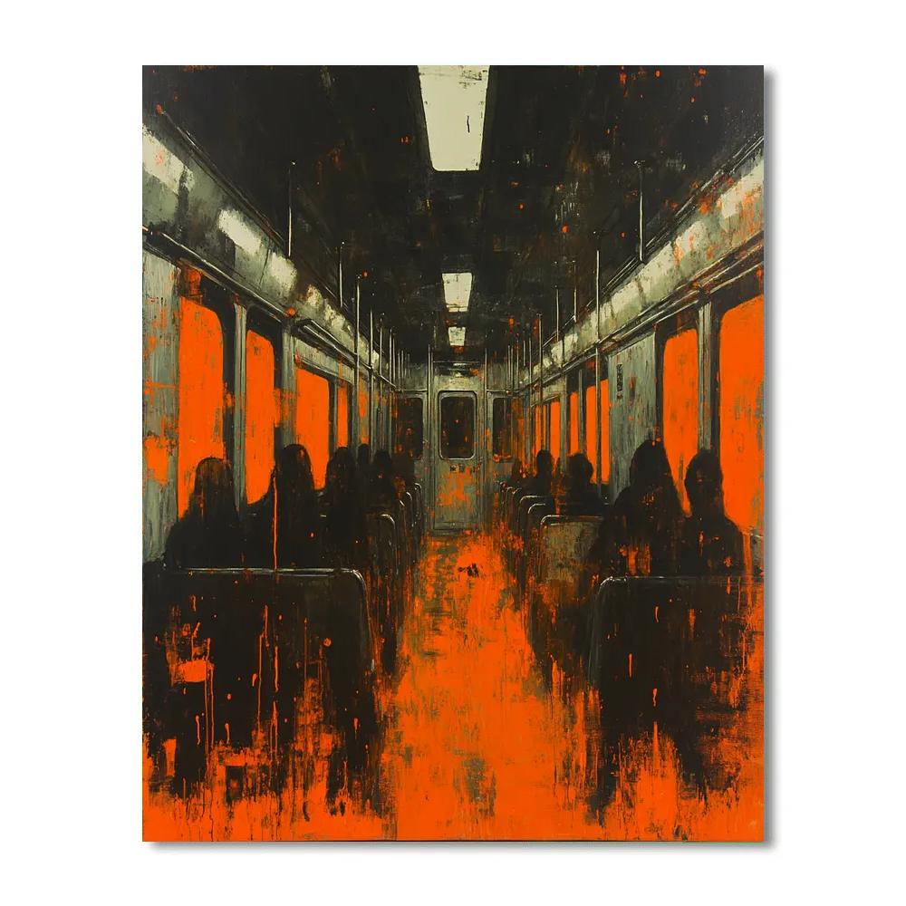 Francis Bacon Inspired Night Train Paint by numbers kits