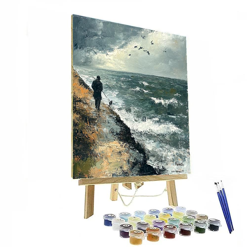 Winslow Homer Inspired Coastal Fisherman Paint by numbers art