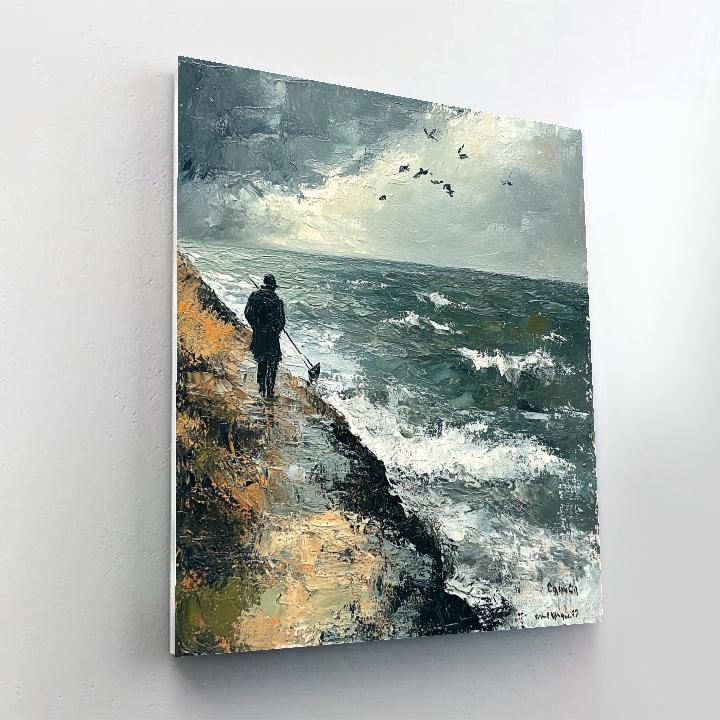 Winslow Homer Inspired Coastal Fisherman Paint by numbers art