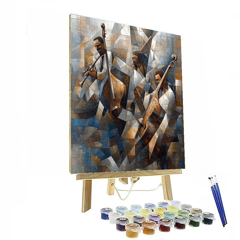 Picasso Inspired Abstract Jazz Night paint by number
