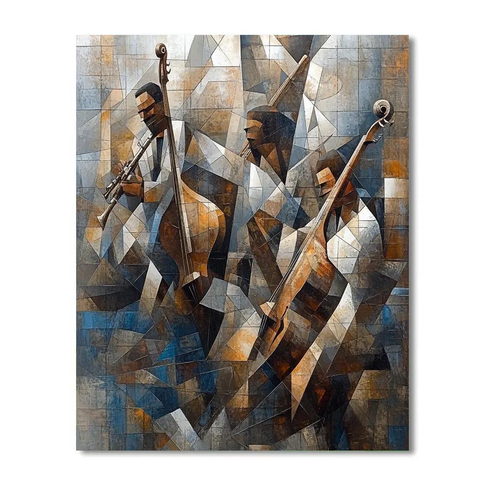 Picasso Inspired Abstract Jazz Night paint by number