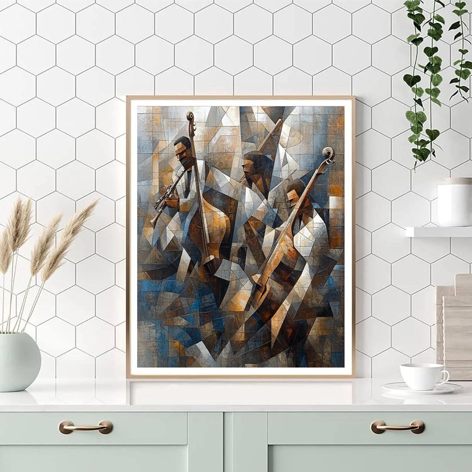 Picasso Inspired Abstract Jazz Night paint by number