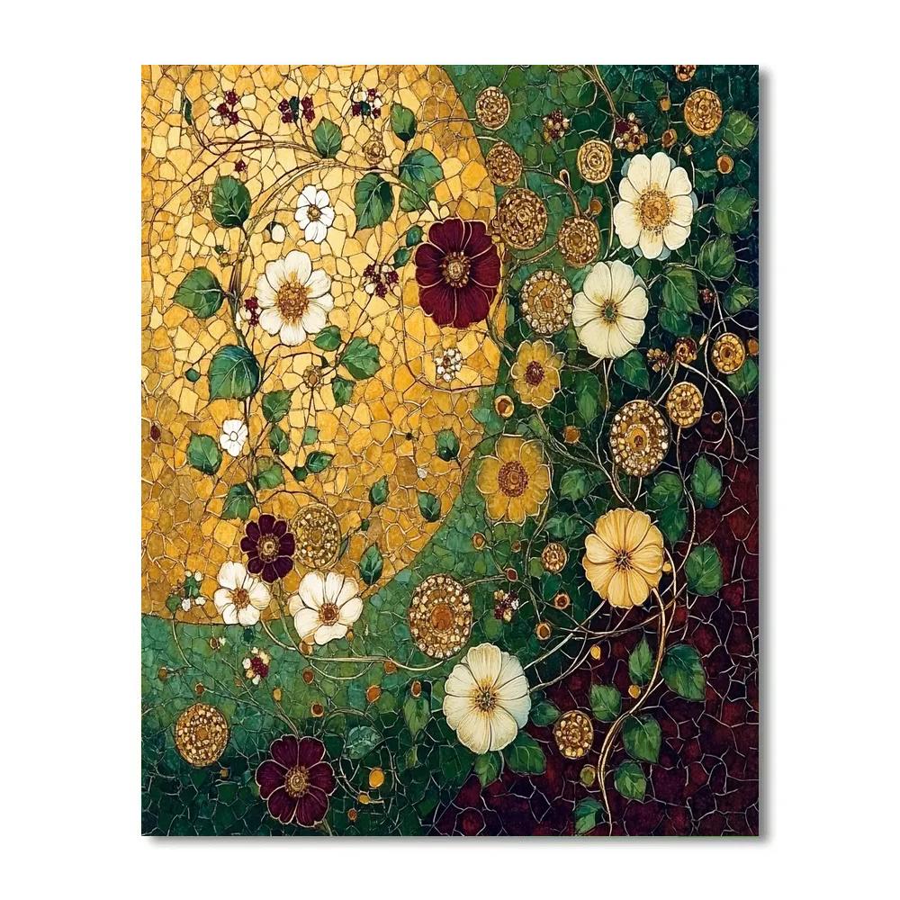 Gustav Klimt Inspired Golden Floral Dream Painting by numbers kit