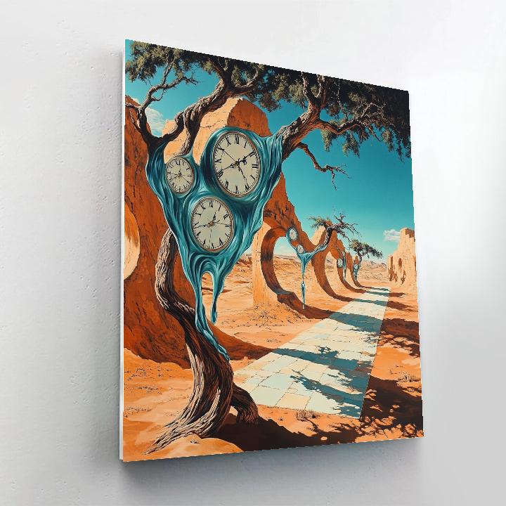 Salvador Dali Inspired Surreal Desertscape Number painting
