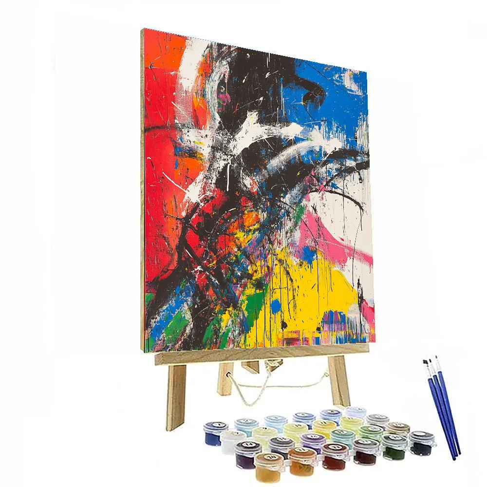 Jackson Pollock Inspired Urban Rhythm Paint by numbers art