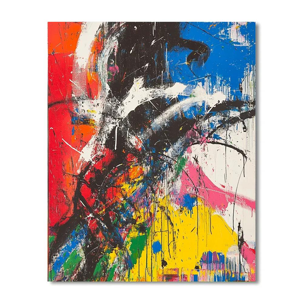 Jackson Pollock Inspired Urban Rhythm Paint by numbers art