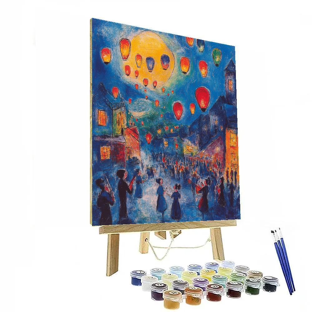 Marc Chagall Inspired Festival Of Lights DIY paint by numbers