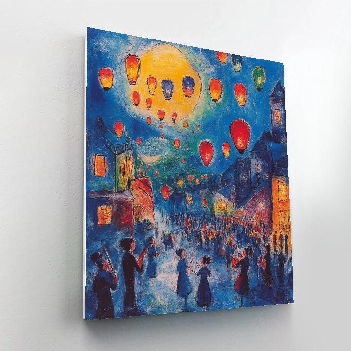 Marc Chagall Inspired Festival Of Lights DIY paint by numbers
