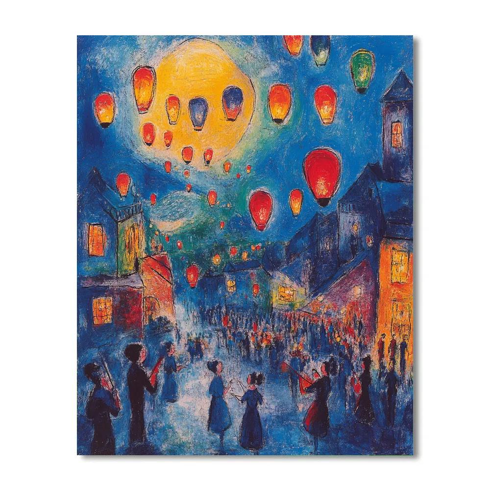 Marc Chagall Inspired Festival Of Lights DIY paint by numbers