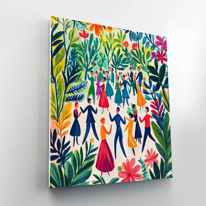 Henri Matisse Inspired Colorful Garden Party paint by color