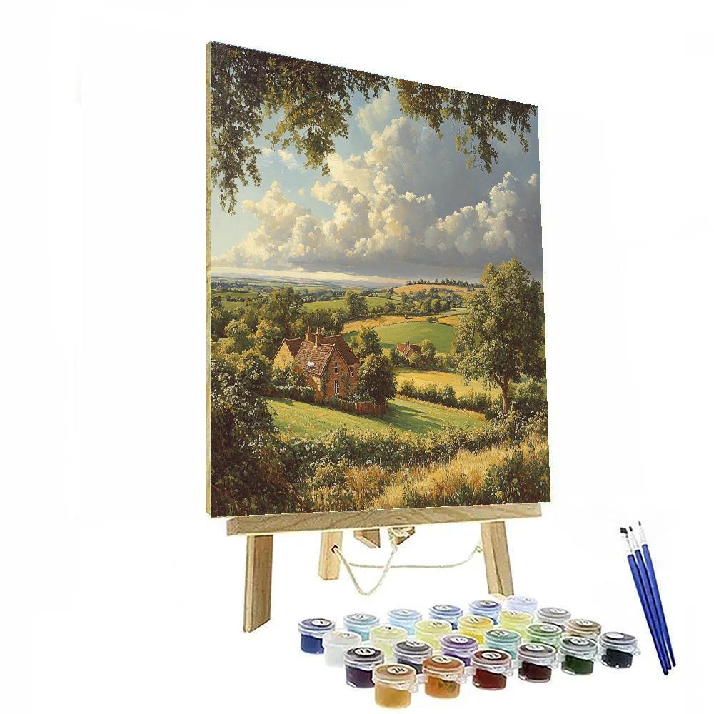 John Constable Inspired Rustic Countryside paint by numbers