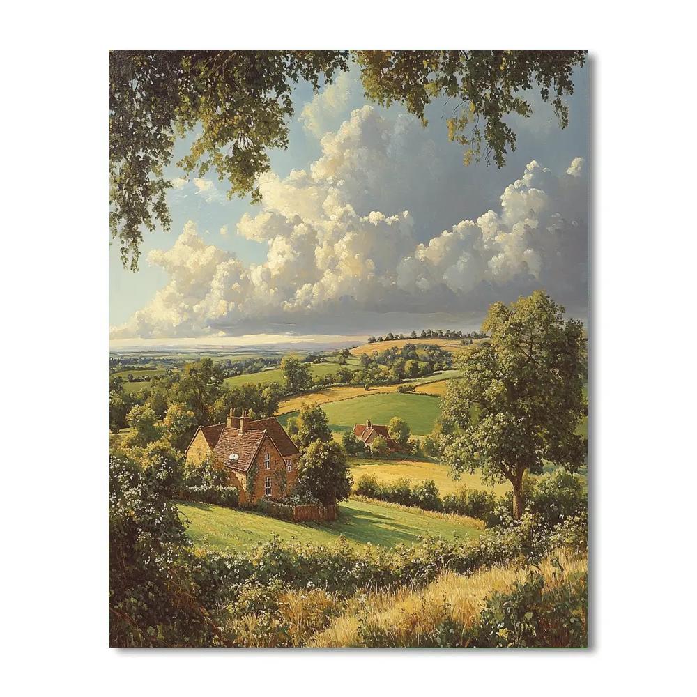John Constable Inspired Rustic Countryside paint by numbers