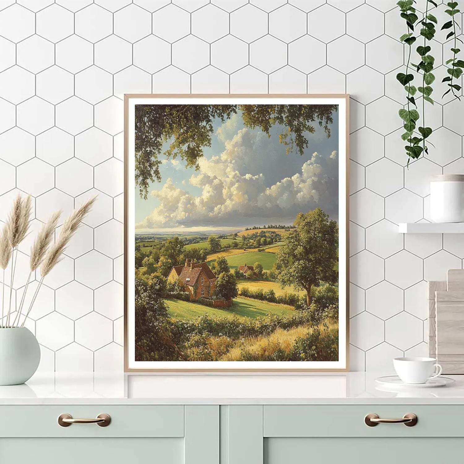 John Constable Inspired Rustic Countryside paint by numbers
