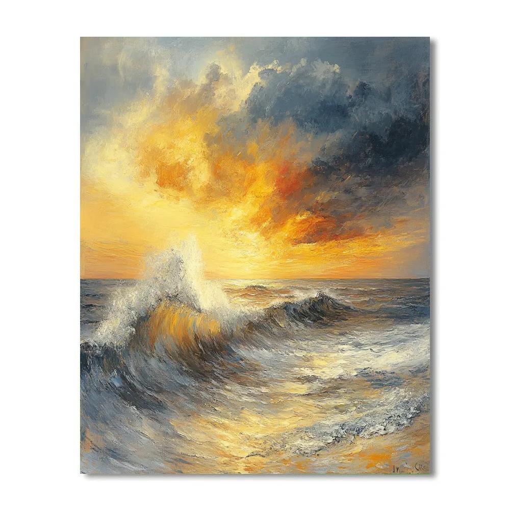 JMW Turner Inspired Stormy Seascape Paint by numbers kits