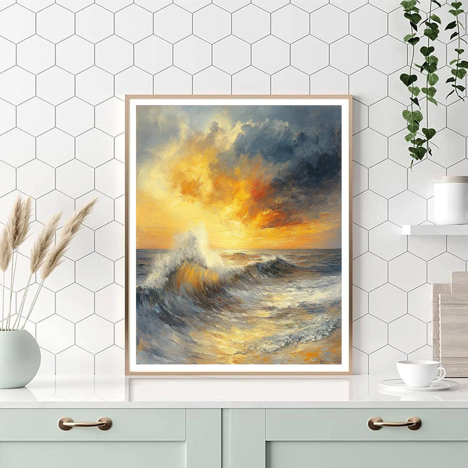 JMW Turner Inspired Stormy Seascape Paint by numbers kits
